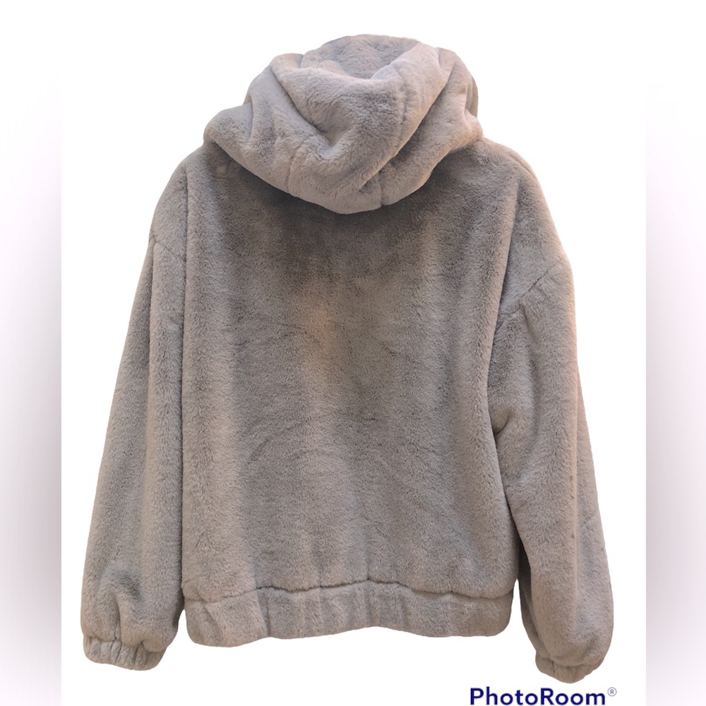 Fuzzy Hooded Jacket - Picture 2 of 3